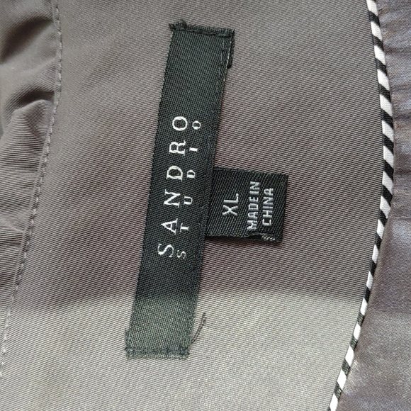 Sandro Studio Ruffle Trench Coat - Picture 3 of 10